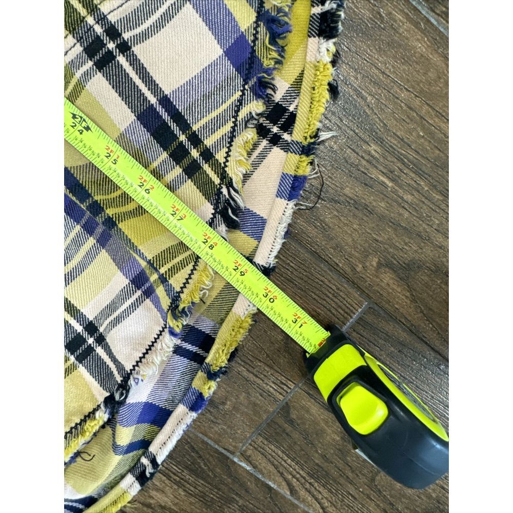 WE THE FREE PEOPLE SUMMER DAYDREAM YELLOW PLAID OVERSIZE BUTTON UP TUNIC SHIRT S - Picture 15 of 16